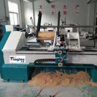 Wholesales 3 Axis Auto-feeding CNC wood lathe TJ1530 One Spindle and Two Blades Automatic Wood Lathe  Making Baseball Bat etc